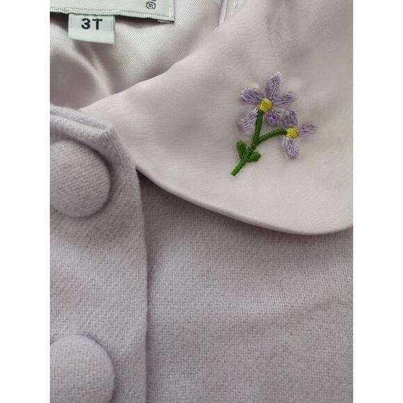 VTG Neiman Marcus HELENA Lilac Sleeveless Dress & Matching Wool Overcoat Size 3T - Picture 7 of 16